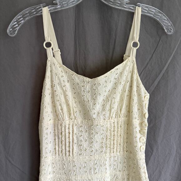 Luella for Target Dress Cream Eyelet Y2K Collectible 100% Cotton Women's Size XS - Picture 2 of 13